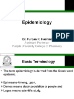 Epidemiology: Assistant Professor Punjab University College of Pharmacy