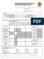 BOS/BAOMS Minimum Dataset Proforma For Surgical-Orthodontic Patients