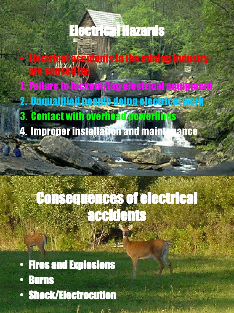 Electrical Hazards Electrical Accidents in The Mining Industry Are