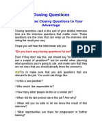 Closing Questions: How To Use Closing Questions To Your Advantage