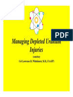 Managing Depleted Uranium Injuries: (Courtesy Col Lawrence R. Whitehurst, M.D., FAAFP)