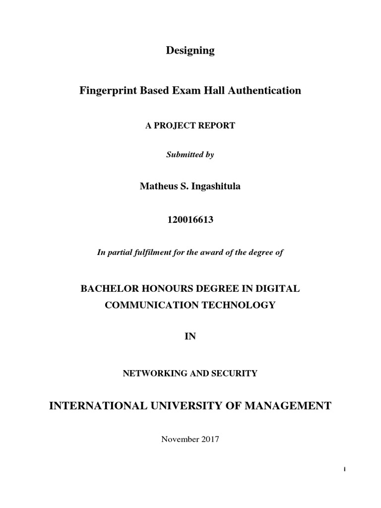 Fingerprint Exam Hall Authentication | PDF | Biometrics | Authentication