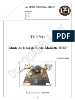 TP 1 Etude de La Loi de Boyle (M1 ELM)