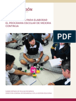 Orientaciones Para La Elaboracion de Programa Escolar de Mejora Continua