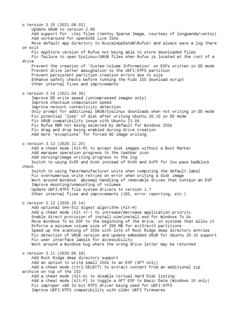 Change Log | PDF | File System | Booting