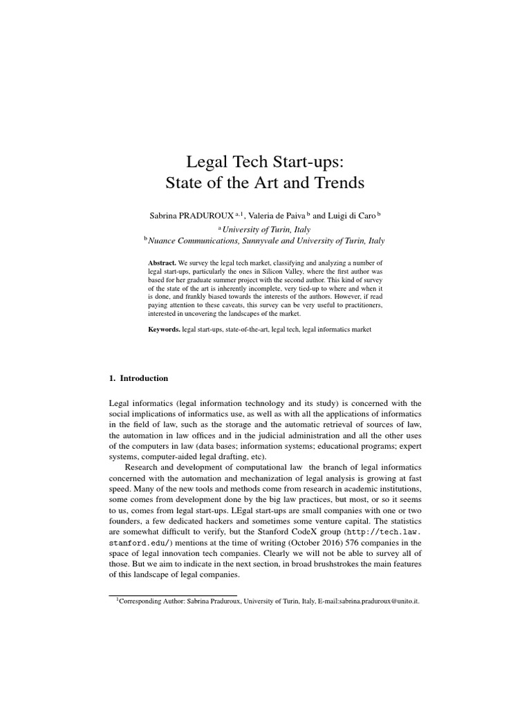 Evaluating Legal Tech Startups Trends | PDF | Lawyer | Automation