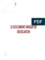 Le Document Unique de Delegation