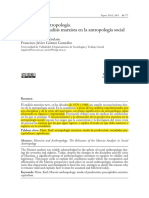 Marxismo y Antropología. Vigencia Del Analisis Marxista en La Antropología Social