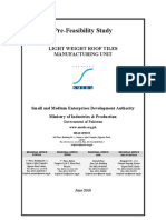 Pre-Feasibility Study: Light Weight Roof Tiles Manufacturing Unit