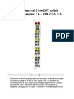 El2722 - Terminal Ethercat, Salida Triac de 2 Canales, 12 230 V Ca, 1 A