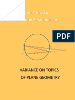 Variance of Topics of Plane Geometry