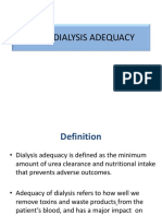 Adequacy of Hemodialysis