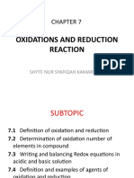 Oxidations and Reduction Reaction: Shyte Nur Syafiqah Kamarudin