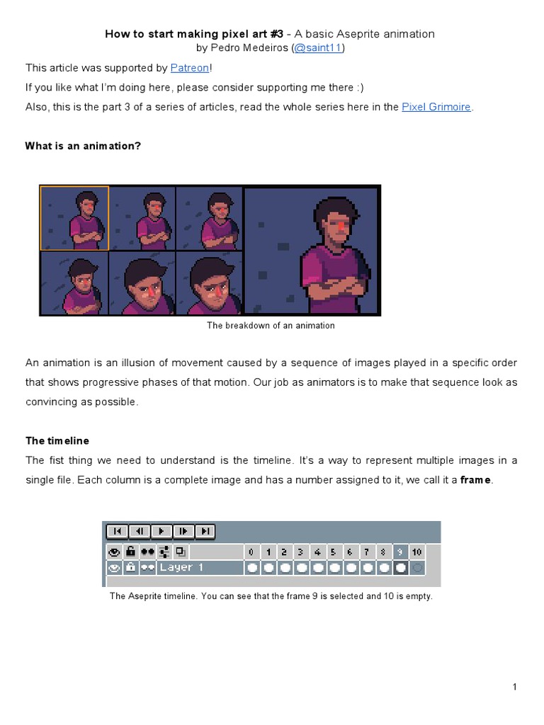 Pedro Medeiros - A Basic Aseprite Animation | PDF | Computing