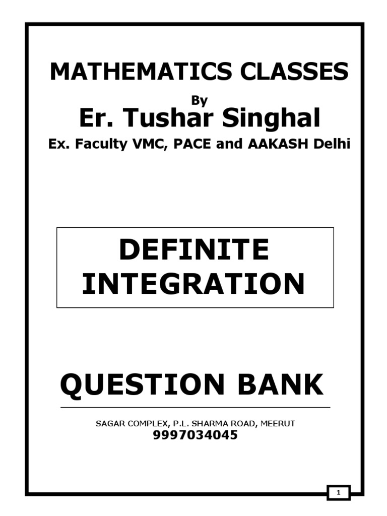 Mathematics Classes: Er. Tushar Singhal | PDF | Trigonometric Functions ...