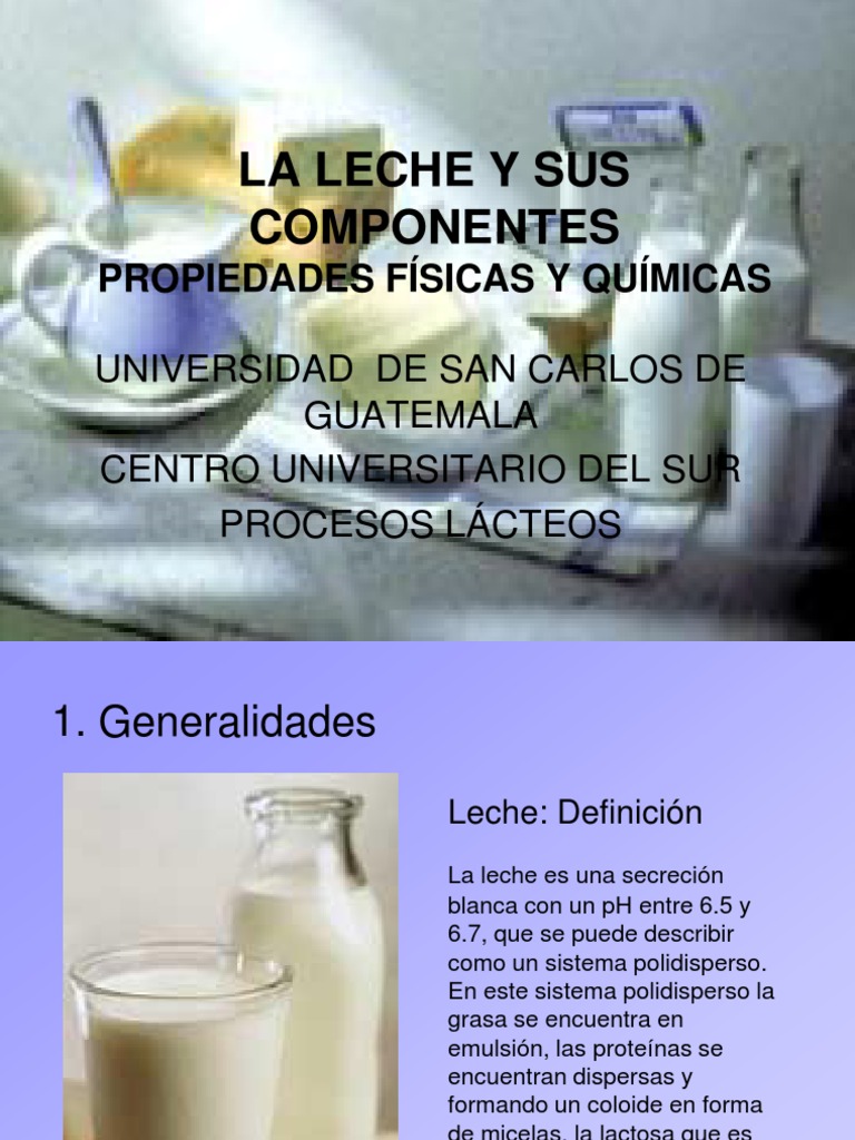 Propiedades de La Leche Productos lácteos Leche