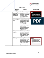 Script: Process Organization of The Text Rhetorical Functions Speech Visual & Text