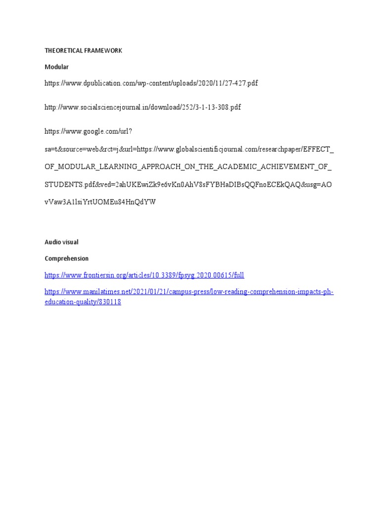 Theoretical Framework | PDF | Technology & Engineering
