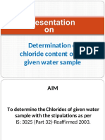 Determination of Chloride Content of The Given Water Sample