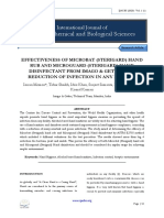 Effectiveness of Microbat Hand Rub and Microguard Hand Disinfectant From Imago & Getter For Reduction of Infection Rates in Facility