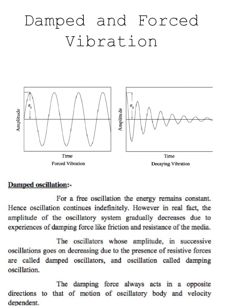 Damped Oscillation PDF