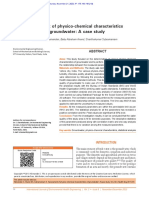 Assessment of Physico-Chemical Characteristics of Groundwater: A Case Study