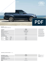 Range Rover: Technical Specification 2021