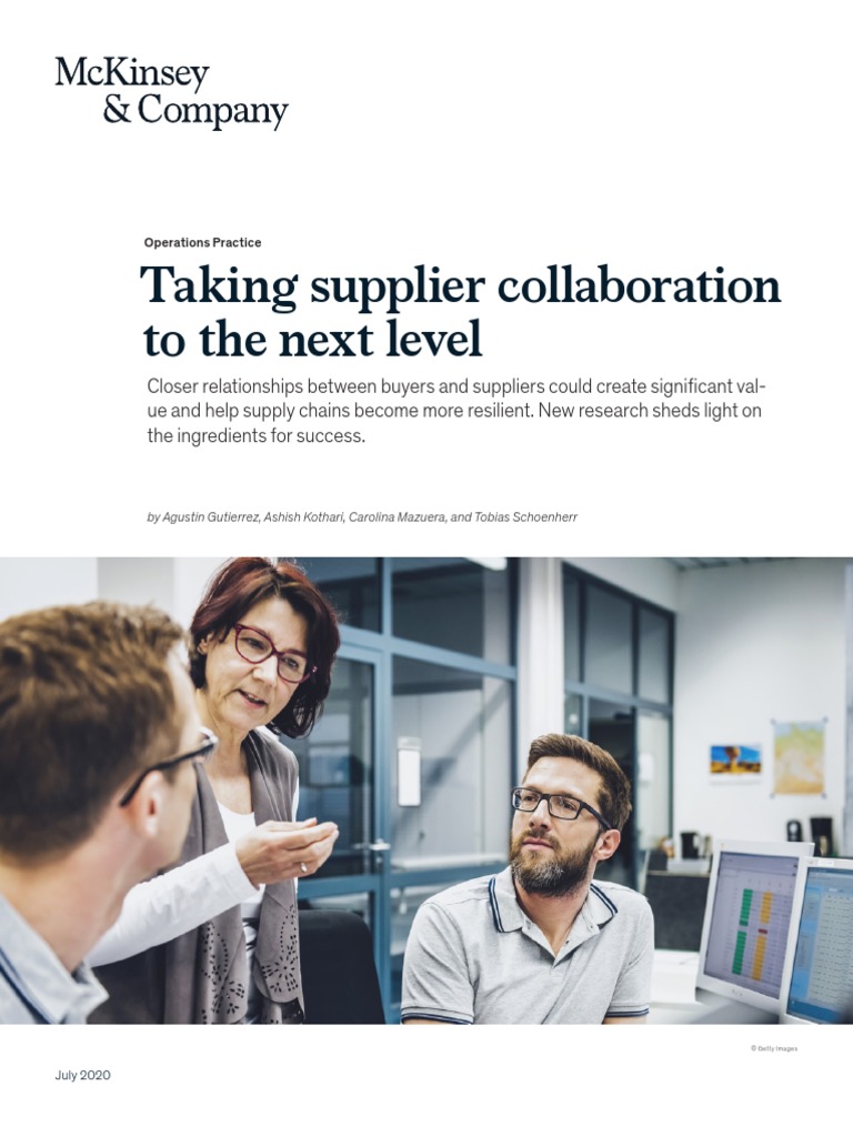 Taking Supplier Collaboration To The Next Level Pdf Supply Chain