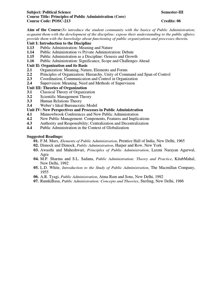 Principles Of Public Administration Study Guide – GEOX
