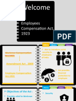 Welcome: Employees Compensation Act, 1923