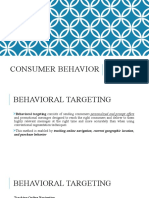 Consumer Behavior: Behavioral Targeting, Positioning and Repositioning