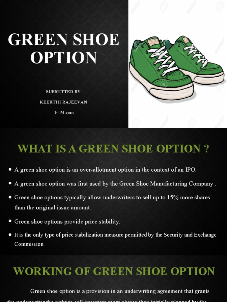 SMO Seminar Green Shoe Option Keerthi PDF Business Investments