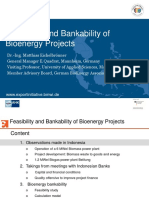 Feasibility and Bankability of Bioenergy Projects