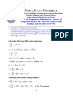 MAT 350.09 - Assignment 01 (Set 04) - Summer 2021 - Prof. Dr. M Manirul Alam Sarker