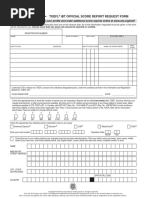 TOEFL Additional Score Report Request Form