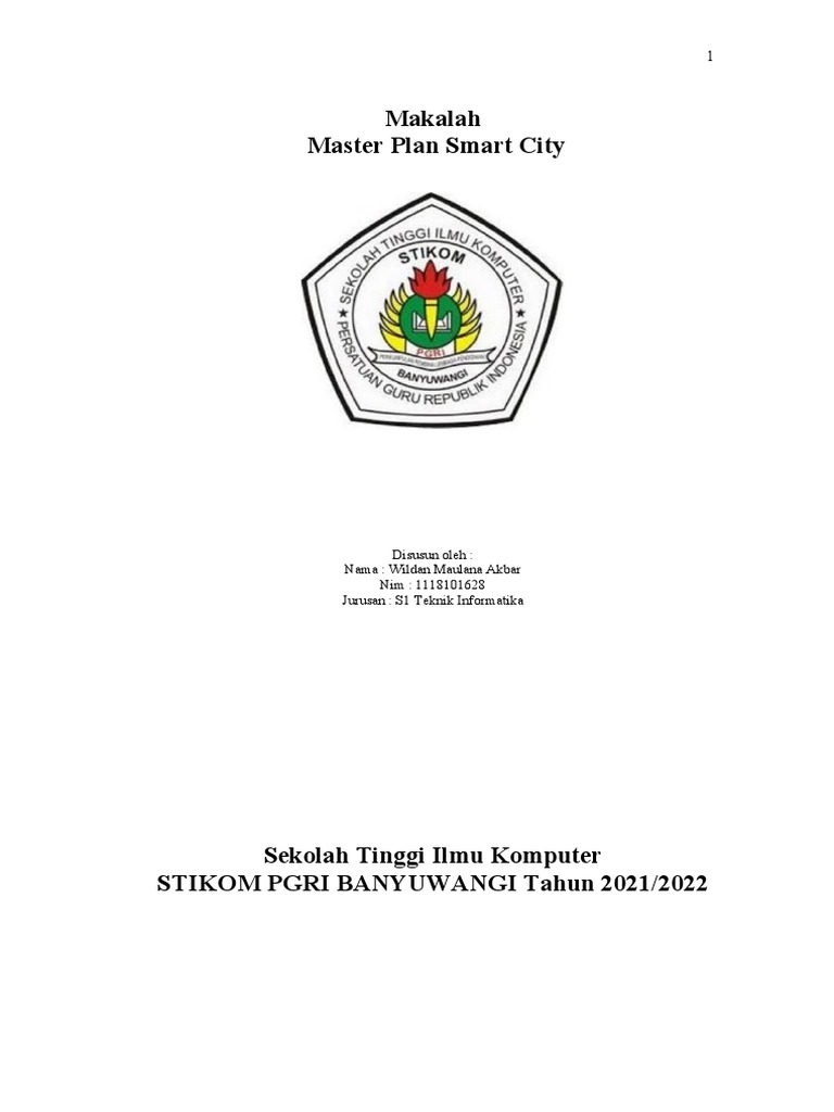 Master Plan Smart City | PDF | Pengelolaan Keuangan & Uang | Komputer
