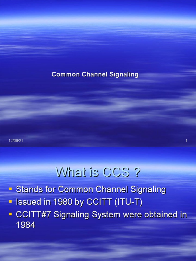 Common Channel Signaling | PDF | Computer Network | Signaling ...