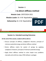 Introduction To Direct Stiffness Method: Session - 1