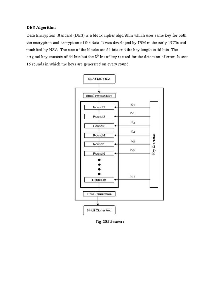DES Algorithm: Vulnerabilities and Structure | PDF | Cryptography ...