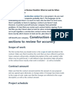 Construction Contract Review Checklist