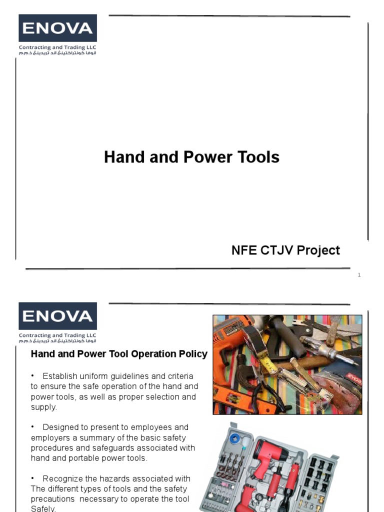 Hand and Power Tool Safety Guidelines | PDF | Elbow | Tools
