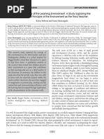 Children's Views of The Learning Environment: A Study Exploring The Reggio Emilia Principle of The Environment As The Third Teacher