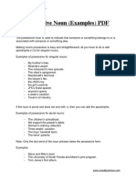 Possessive Noun Example PDF