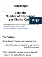 Formranger - Limit Responses On A Google Form Option