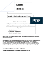 Access Physics: Unit 1 - Motion, Energy and Forces