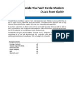 Residential Voip Cable Modem: Quick Start Guide