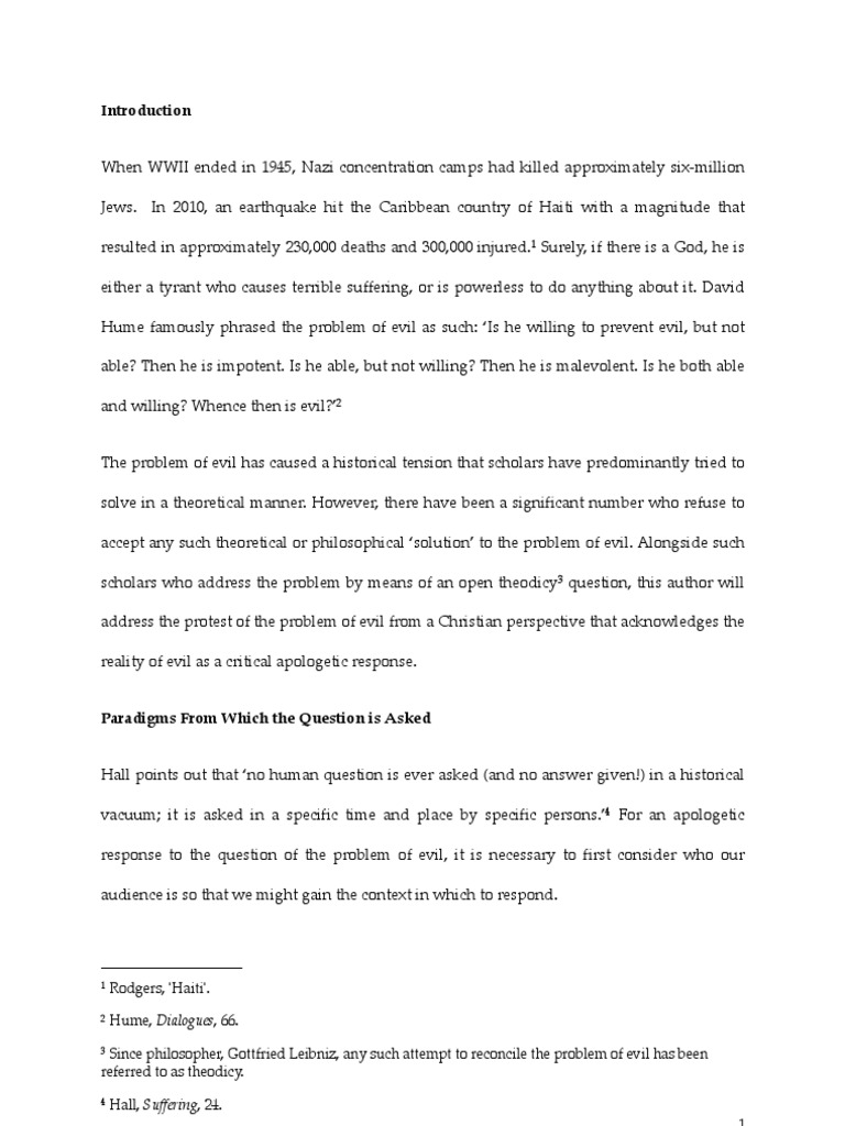 Problem of evil philosophy image