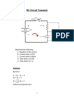 Sample Problems RC Transient