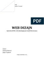 Web Dizajn, Upotreba HTML I CSS Tehnologija - Softverski Alati