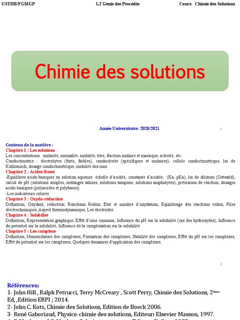 Conductimétrie et Chimie des Solutions | PDF | Titrage | Chimie